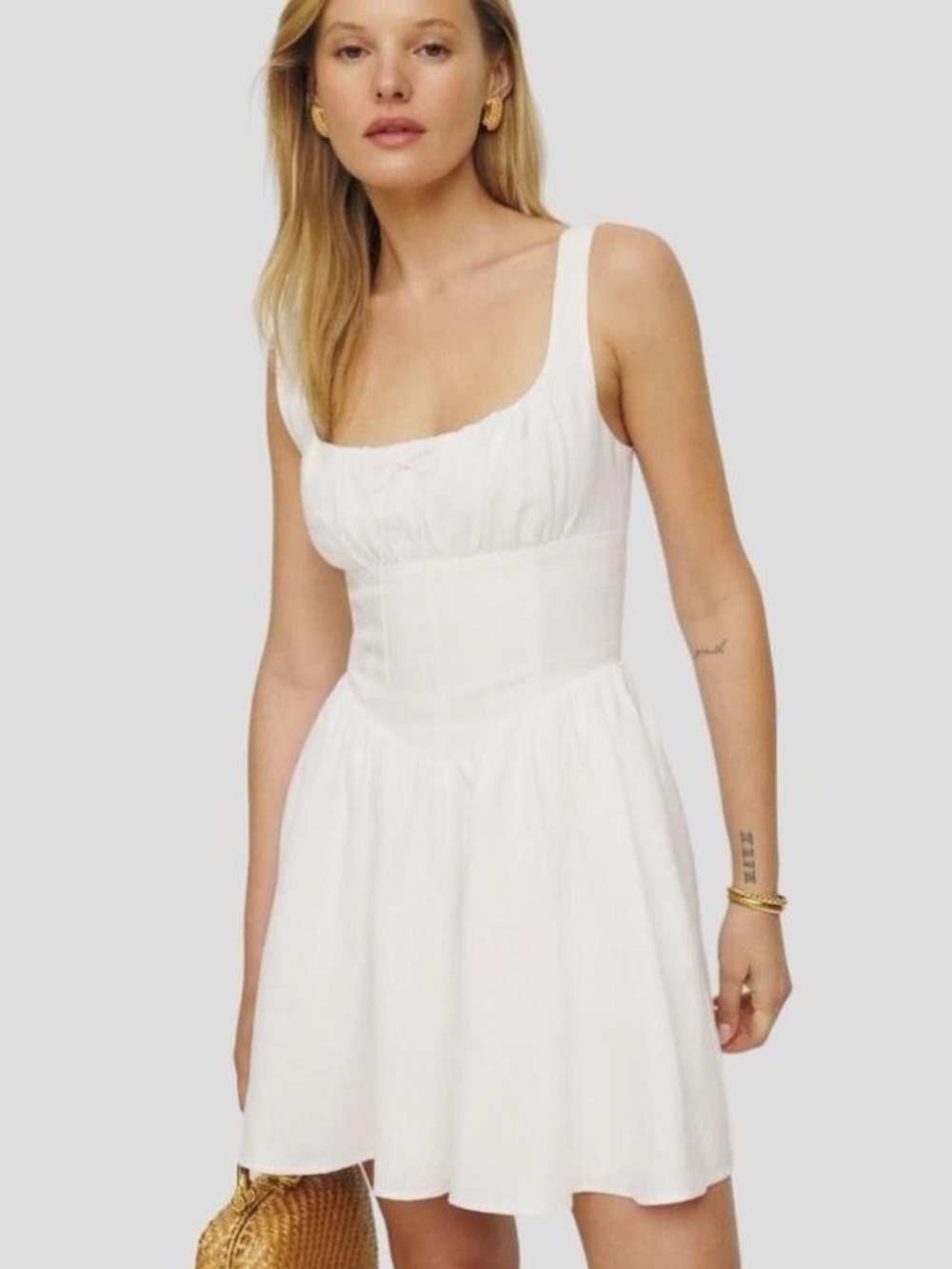 Reformation Daria linen mini dress